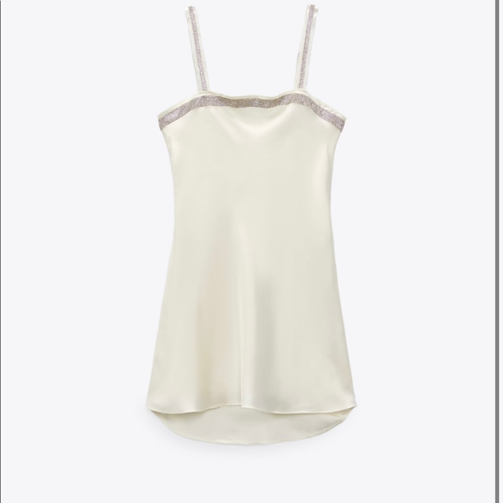 White satin effect ZARA dress